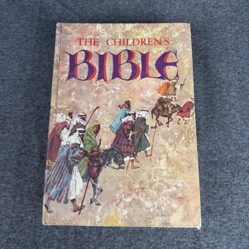 Vintage Childrens Bible Grispino Wice Linden Press HC Illustrated Multicolor USA